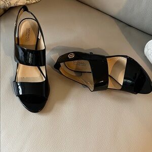 Michael Kors Glossy Black Wedges